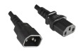 Kaltgeräte-Verlängerung C13 Stecker auf C14 Buchse, 1.8m