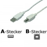 USB2.0 Anschlußkabel A->B, 1.8m 