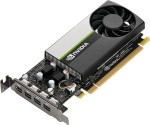 PNY Quadro T1000, 4GB GDDR6, lowprofile, 4x Mini-DP 