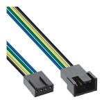 Lüfterkabel Verlängerung PWM, 4pol Molex Stecker / Buchse, 0,3m 