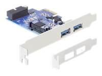 Delock 2x USB3.0 extern + 1x USB3.0 intern, Steckkarte, PCIe 