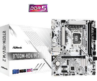 ASRock B760M-HDV/M.2, LGA 1700, mATX, weiß 