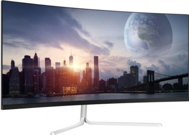 34 Zoll LC-Power M34 (86.4cm) 3440x1440, 100Hz, 6ms, curved, silber/weiss 
