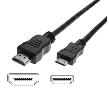 Mini-HDMI auf HDMI Anschlusskabel, 2m 