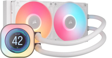 Corsair iCUE Link TITAN 240 RX LCD, weiss, Wasserkühlung mit Display 
