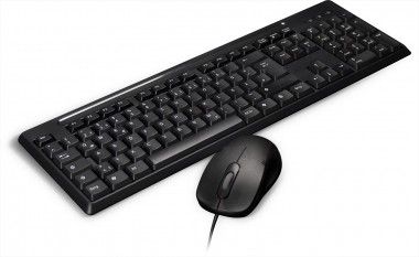 3-Tasten USB-Maus (optisch) + Tastatur, schwarz (deutsch) 