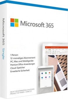 Microsoft Office 365 Single/Personal, PKC, Abonnement-Lizenz (1 Benutzer) 