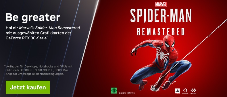 Startseite: NVIDIA Spiderman Bundle